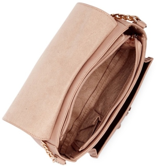 ONE LEFT Champagne Camel Crossbody Hobo Bag - Picture 3 of 3